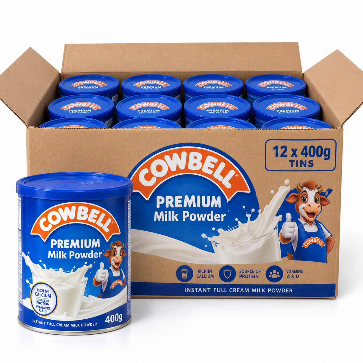 Cowbell Premium Milk Powder 400g × 12pcs 