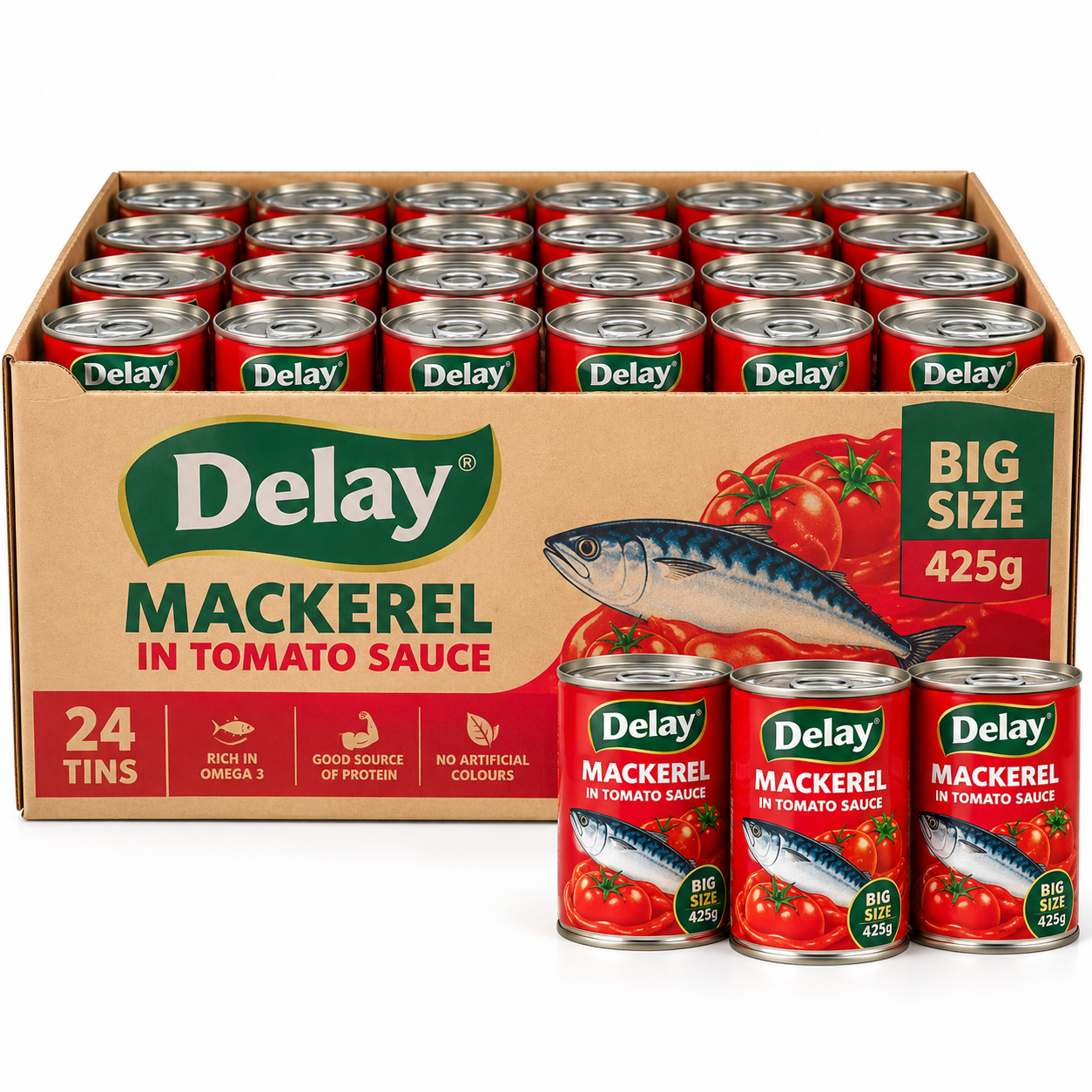 Delay Mackerel 425g × 24pcs – Full Box