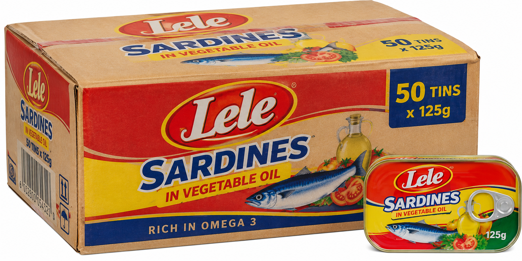 Lele Sardines 125g × 50pcs – Full Box